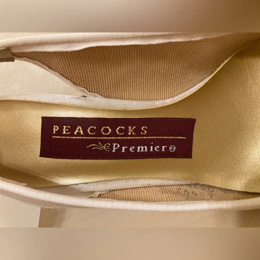 Peacocks Premier Ivory Slingback Heels - Picture 4 of 10